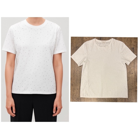 COS Oversized White Top with Accents - Picture 1 of 11